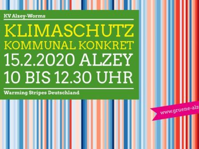 Klimaworkshop der Grünen Alzey-Worms am 15.2. in Alzey